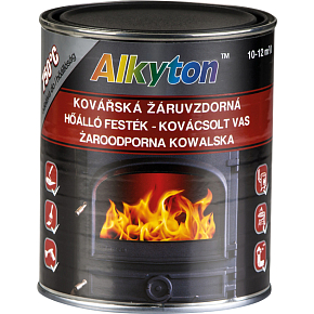 Dupli-Color Alkyton heat-resistant paint up to 750 °C, blacksmith black, 750 ml