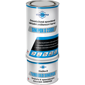 Sinepox s2300 two-component primer for metal and steel, white + hardener, 1.18 kg