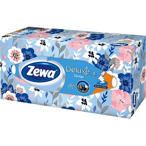 Zewa Deluxe Family Box 3-ply Paper Tissues, 90 pcs