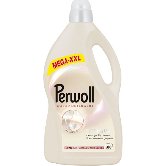Perwoll Light Colors laundry gel for light-colored and white clothing 80 doses, 4L
