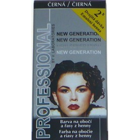 Professional henna eyebrow and eyelash paint black 2 x 3 ml
