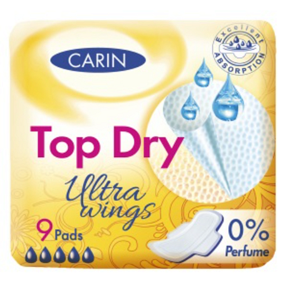 Carine Ultra Wings Top Dry intimate pads 9 pieces