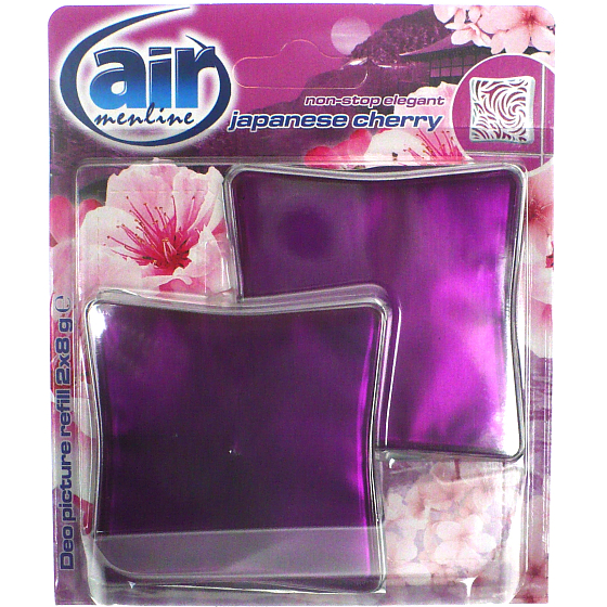 Air Menline Deo Picture Non Stop Elegant Japanese Cherry gel air freshener refill 2 x 8 g
