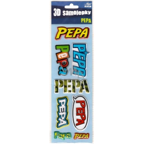 Nekupto 3D Stickers with the name Pepa 8 pieces