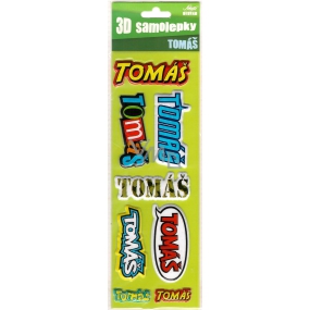 Nekupto 3D Stickers with the name Tomas 8 pieces
