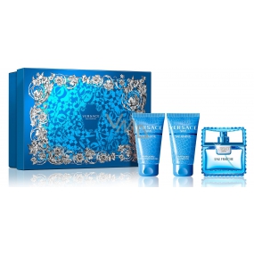 Versace Eau Fraiche Man Eau de Toilette 50 ml + Hair Shampoo 50 ml + Shower Gel 50 ml, Gift Set