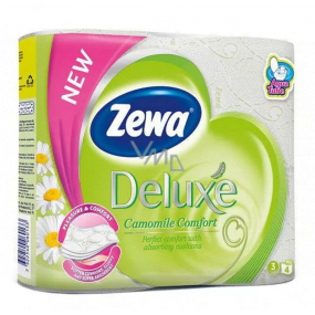 Zewa Deluxe Aqua Tube Camomile Comfort perfumed toilet paper 3 ply 150 pieces 4 pieces, roll that can be rinsed