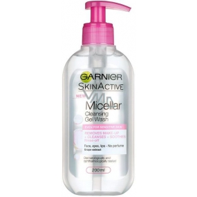 Garnier Skin Active micellar cleansing gel for sensitive skin dispenser 200 ml