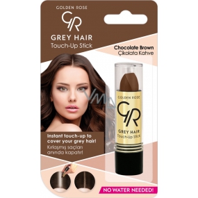 Golden Rose Gray Hair Touch-Up Stick Coloring Concealer for Hair and Gray Hair 08 Chocolate Brown 5.2 g