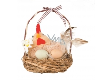 Hen in nest 12 cm brown