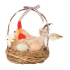 Hen in a nest 12 cm brown