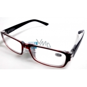 Berkeley Reading Prescription Glasses +4.0 plastic burgundy black side 1 piece MC2062