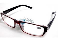 Berkeley Reading Prescription Glasses +4.0 plastic burgundy black side 1 piece MC2062