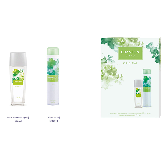 Chanson d Eau Original perfumed deodorant glass 75 ml + deodorant spray 200 ml, gift set for women