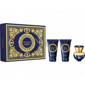 Versace Dylan Blue pour Femme perfumed water for women 50 ml + body lotion 50 ml + shower gel 50 ml, gift set