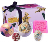 Bomb Cosmetics Wild at Heart effervescent ballistic bath ball 2 x 160 g + glycerin soap 100 g + butter ball 30 g + bath block 50 g, cosmetic set