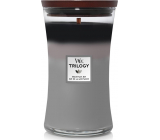 WoodWick Trilogy Mountain Air - Mountain air scented candle with wooden wick and lid glass large 609 g