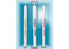 Lima Church baptism candle blue silver decorated No. 1031 25 x 360 mm 1 piece