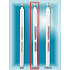 Lima Church baptism candle blue silver decorated No. 1031 25 x 360 mm 1 piece