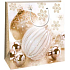 Ditipo Gift paper bag 12 x 8 x 20 cm Christmas white - gold flasks