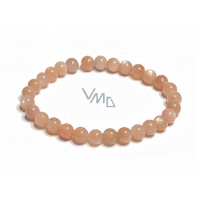 Sunstone bracelet elastic natural stone, ball 6 mm / 16-17 cm, hides the power of the Sun and fire