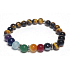 Chakra bracelet Tiger eye, elastic natural stone ball 8 mm / 16 - 17 cm