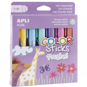 Apli Color Sticks tempera dry pastel colours 6 x 6 g, set
