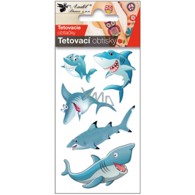 Tattoo decals Merry Sharks 10,5 x 6 cm