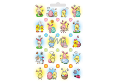 Arch Easter water decals for eggs with glitter Rabbit 9,5 x 15 cm 32 pieces