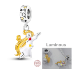 Sterling Silver 925 Luminous - Zodiac Sign Virgo, Bracelet Pendant