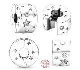 Charm Sterling silver 925 Stars and galaxies, clip bead for bracelet universe