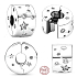 Charm Sterling silver 925 Stars and galaxies, stopper, clip bead for bracelet universe