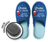 Nekupto Slippers Gift slippers size 39-40 Happy and cheerful so mainly calm and feet warm 1 pair