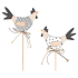 Black and white chicken on skewer 11 cm + skewers, various types