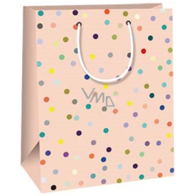 Ditipo Gift paper bag 18 x 10 x 22,7 cm Light pink coloured polka dots
