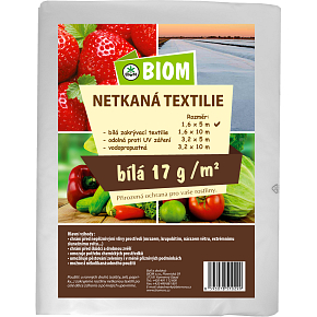 Biom non-woven fabric white 17 g/m² size 1.6 x 5 m