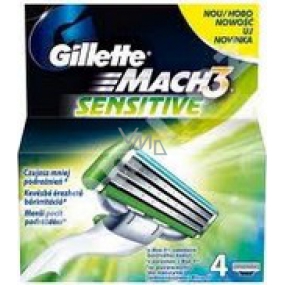Gillette Mach3 Sensitive spare head 4 pieces for men