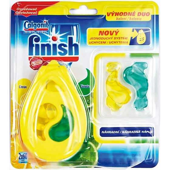 Calgonit Finish Lemon and Lime Dishwasher Freshener 1 Piece + 1 Refill