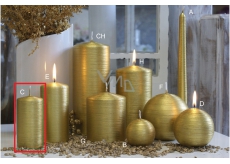 Lima Alfa candle gold cylinder 50 x 100 mm 1 piece
