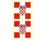 Sheet of Tattoo Stickers for Face and Body Croatia Flag 1 Design