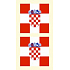 Sheet of Tattoo Stickers for Face and Body Croatia Flag 1 Design