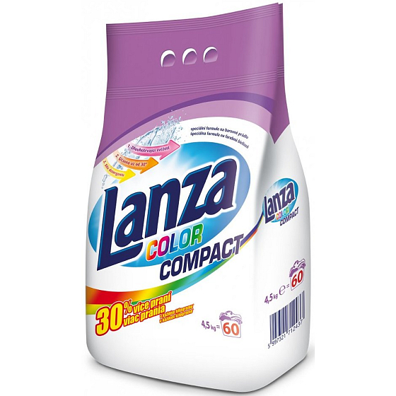 Lanza Color Compact washing powder for colored laundry 60 doses of 4.5 kg