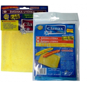Clanax Gold / Blue Swedish cloth microfiber 40 x 40 cm 320 g 1 piece