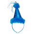 Blue hat with a feather, headband