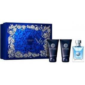 Versace pour Homme EdT 50 ml Eau de Toilette + Shower Gel 50 ml + Hair Shampoo 50 ml, Gift Set