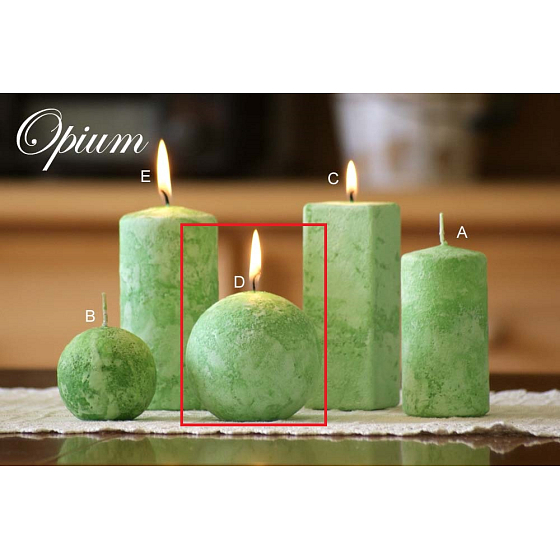 Lima Marble Opium scented candle green sphere 80 mm 1 piece