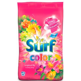 Surf Color Tropical Lily & Ylang Ylang powder with fabric softeners for washing colored laundry 20 doses of 1.4 kg