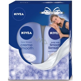 Nivea Creme Smooth 250 ml shower gel + Smooth Sensation 250 ml cream body lotion