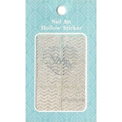 Nail Accessory Hollow Sticker nail templates multicolored ripples 1 sheet 129