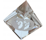 Glass Pyramid clear, Capricorn zodiac sign